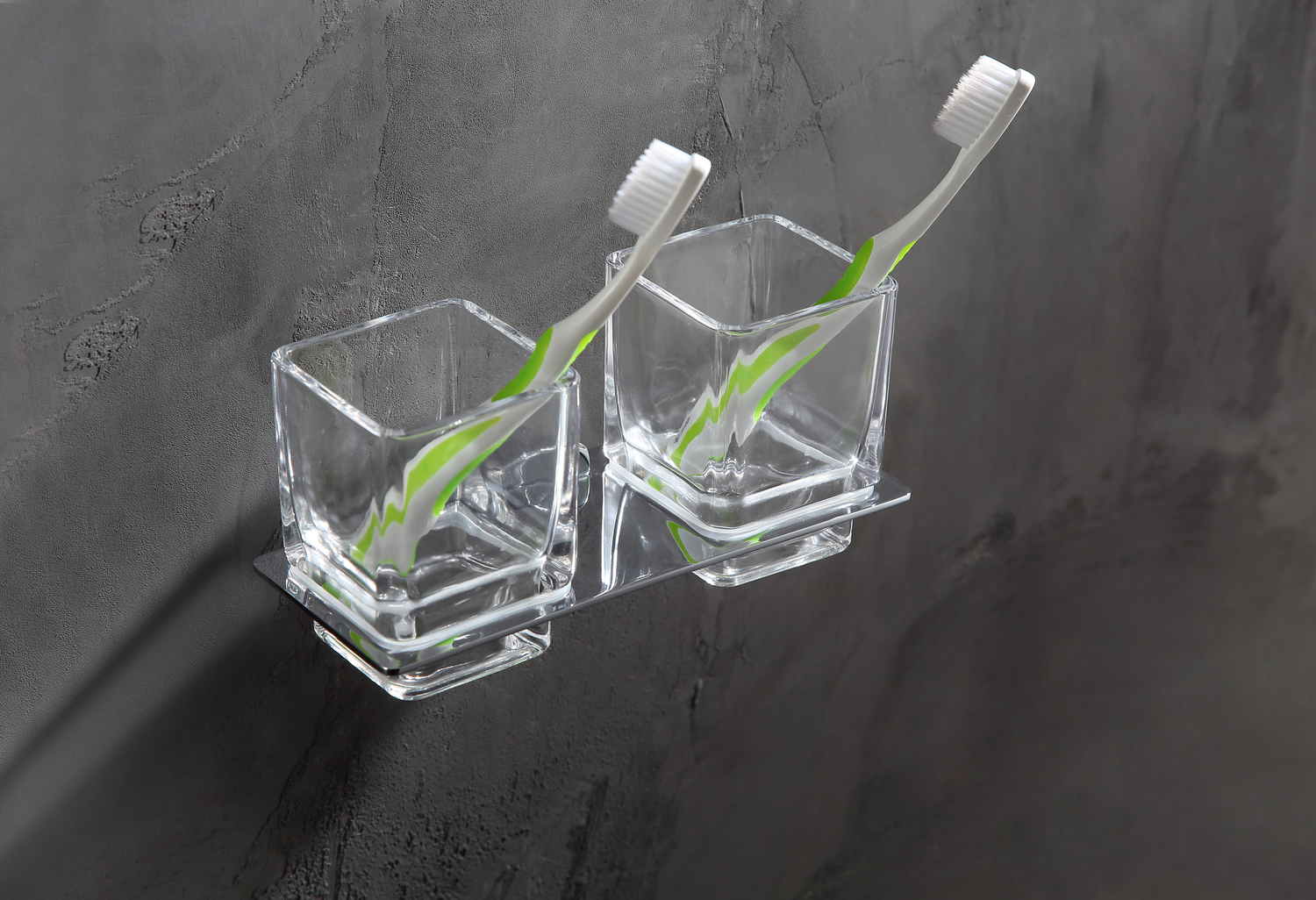 toothbrush with holder Anzzi BATHROOM - Bath Accessories - Toothbrush Holders Chrome