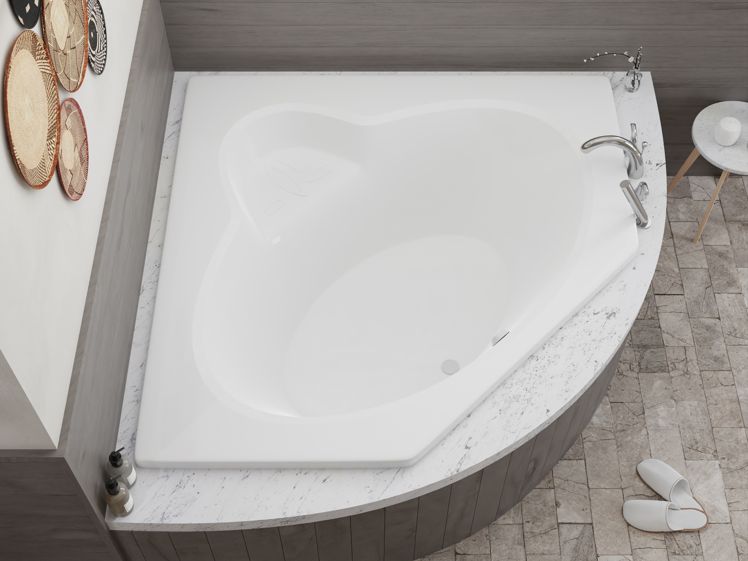 parts of a bathtub shower Anzzi BATHROOM - Bathtubs - Drop-in Bathtub - Corner - Soaker White