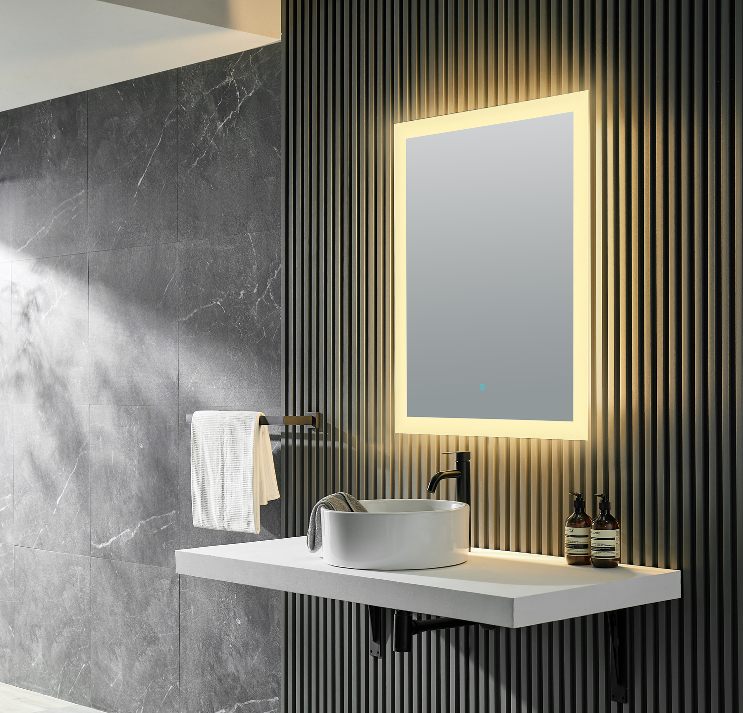 vanity mirror in bathroom Anzzi BATHROOM - Mirrors - LED Mirrors Silver
