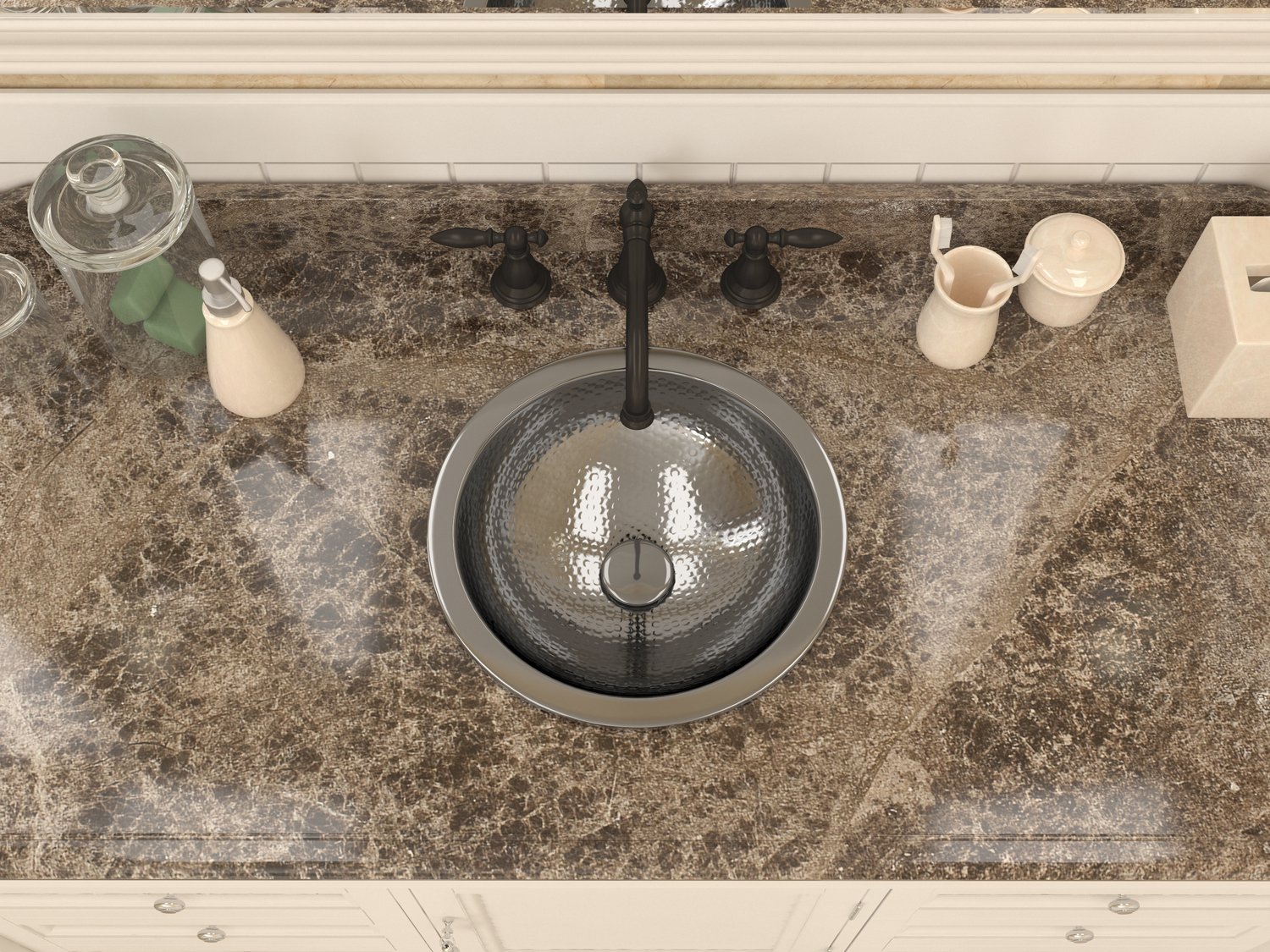 single bowl vanity units Anzzi BATHROOM - Sinks - Drop-in - Copper Nickel