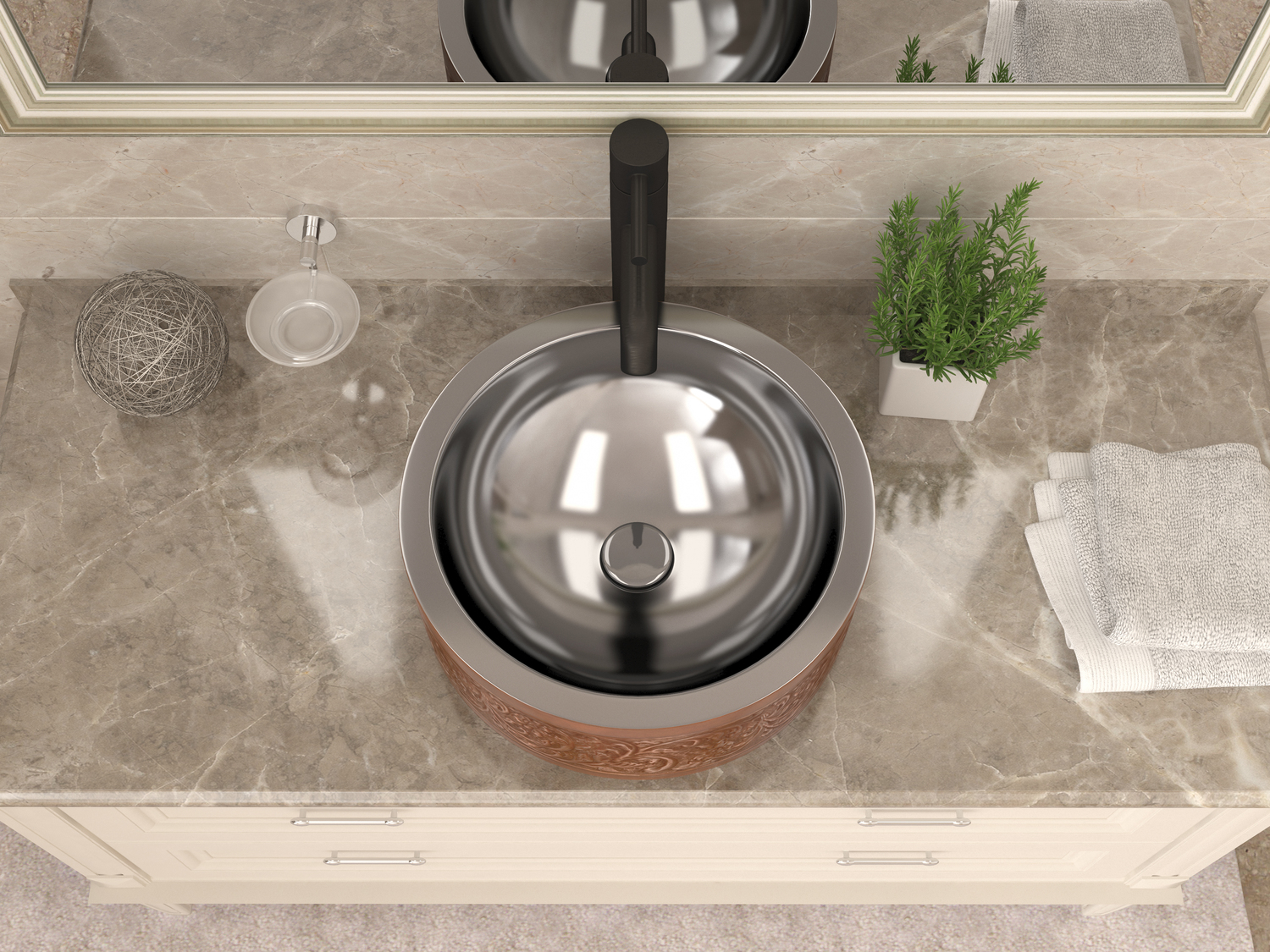 green bathroom basin Anzzi BATHROOM - Sinks - Vessel - Copper Copper