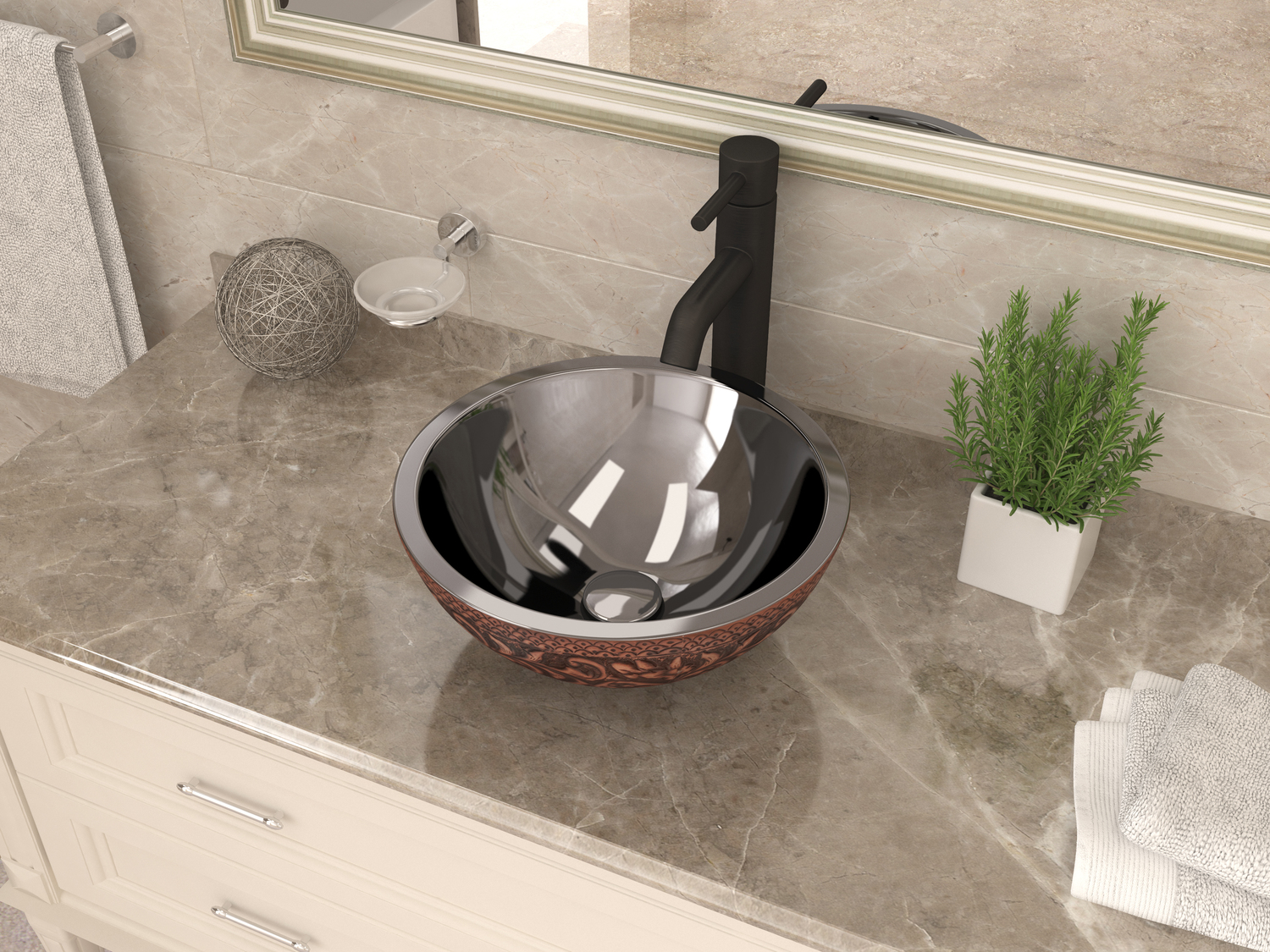 bathroom basin bowl Anzzi BATHROOM - Sinks - Vessel - Copper Copper