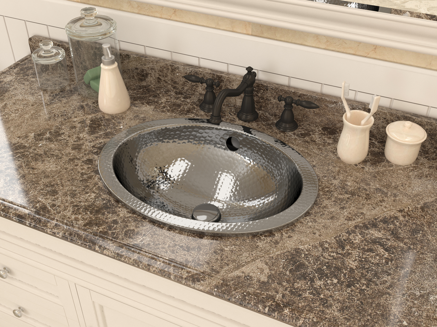 58 inch vanity Anzzi BATHROOM - Sinks - Drop-in - Stainless Steel Steel