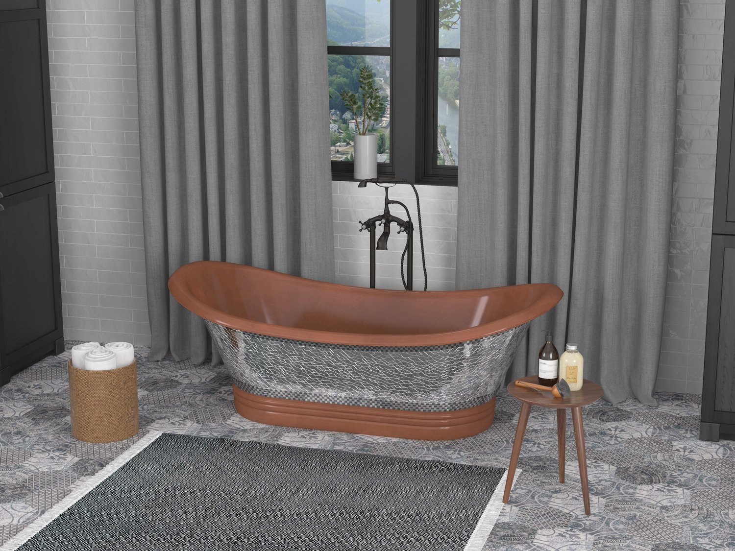  Anzzi BATHROOM - Bathtubs - Freestanding Bathtubs - One Piece Free Standing Bath Tubs Copper