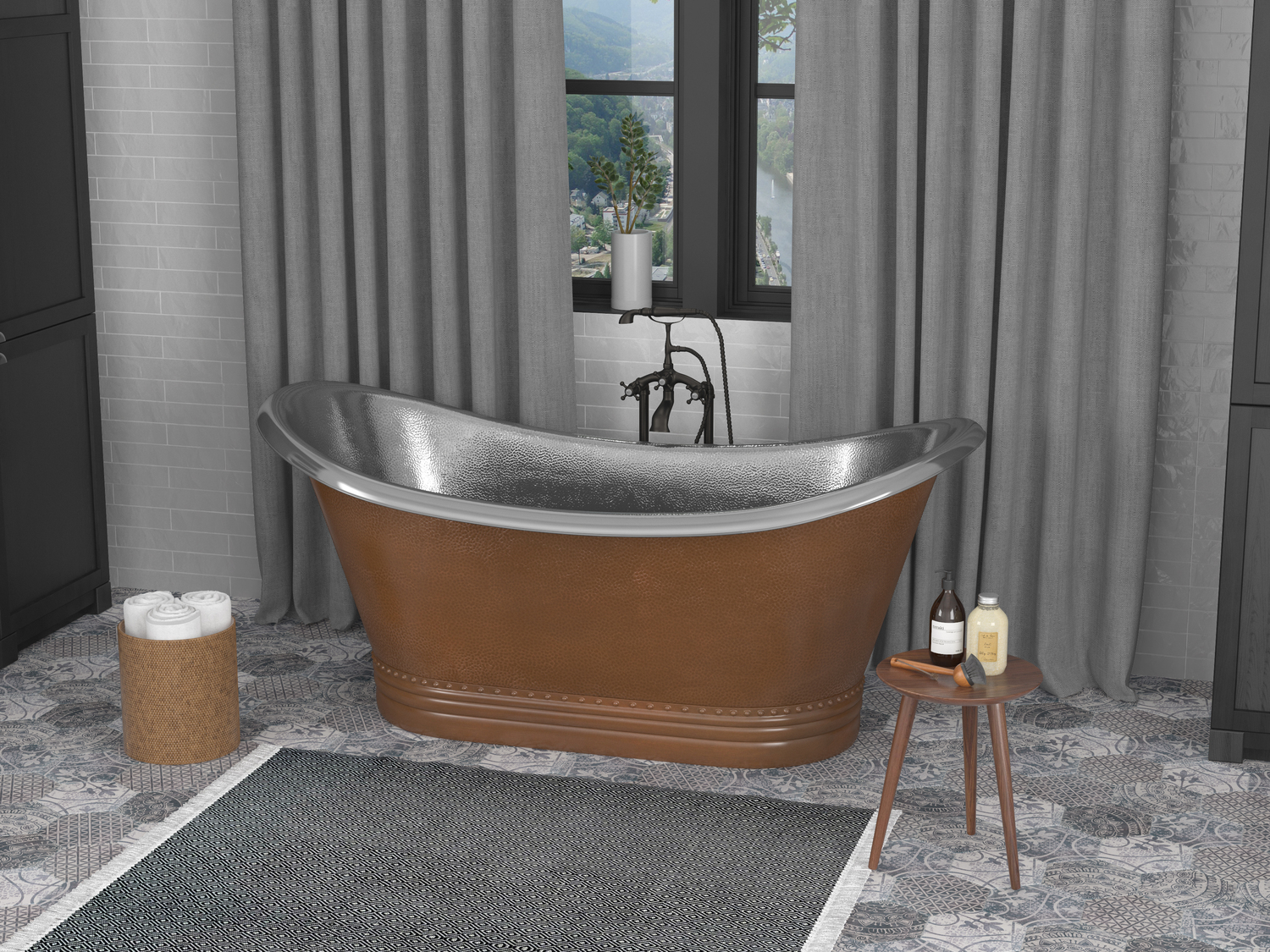  Anzzi BATHROOM - Bathtubs - Freestanding Bathtubs - One Piece Free Standing Bath Tubs Copper