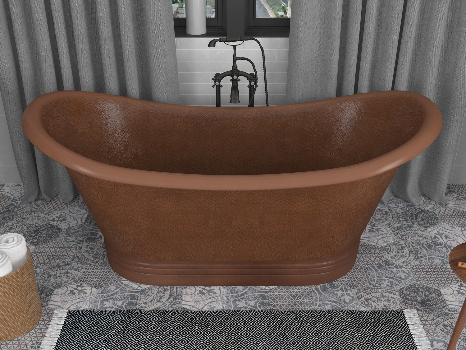 feet bathtub Anzzi BATHROOM - Bathtubs - Freestanding Bathtubs - One Piece Copper