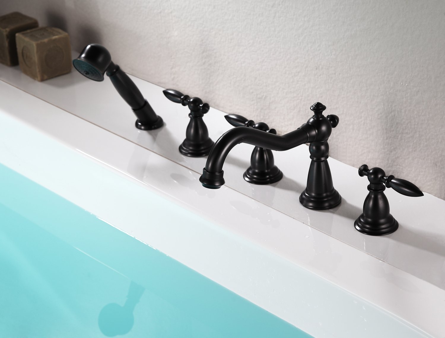  Anzzi BATHROOM - Faucets - Bathtub Faucets - Deck Mounted Deck Mount and Roman Tub Faucets Bronze