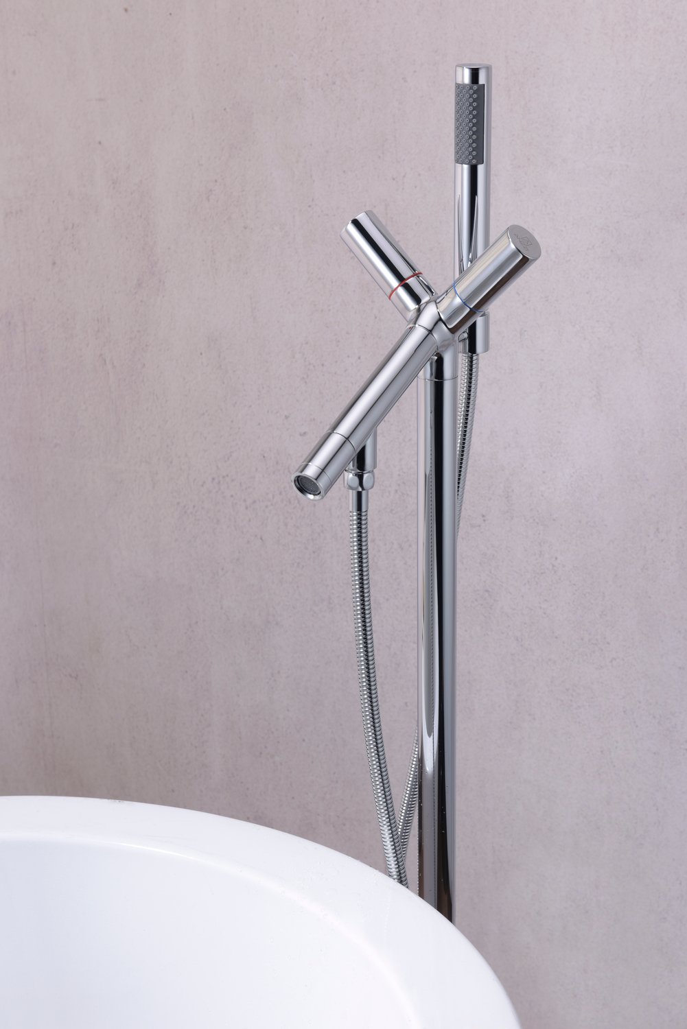 spout diverter Anzzi BATHROOM - Faucets - Bathtub Faucets - Freestanding Chrome