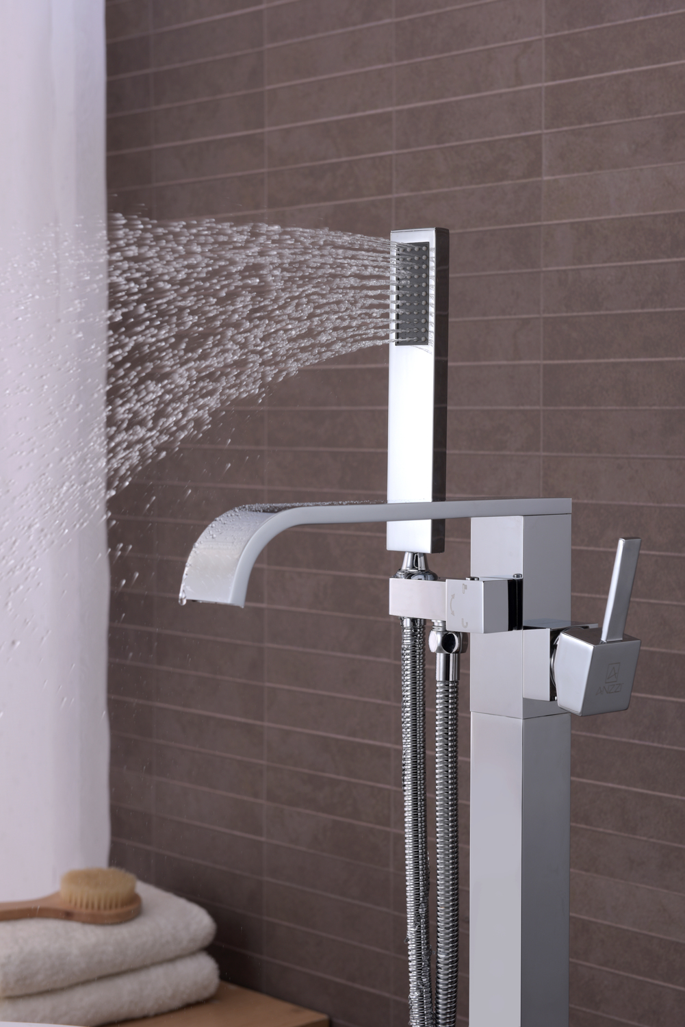 kohler stand alone tub Anzzi BATHROOM - Faucets - Bathtub Faucets - Freestanding Chrome