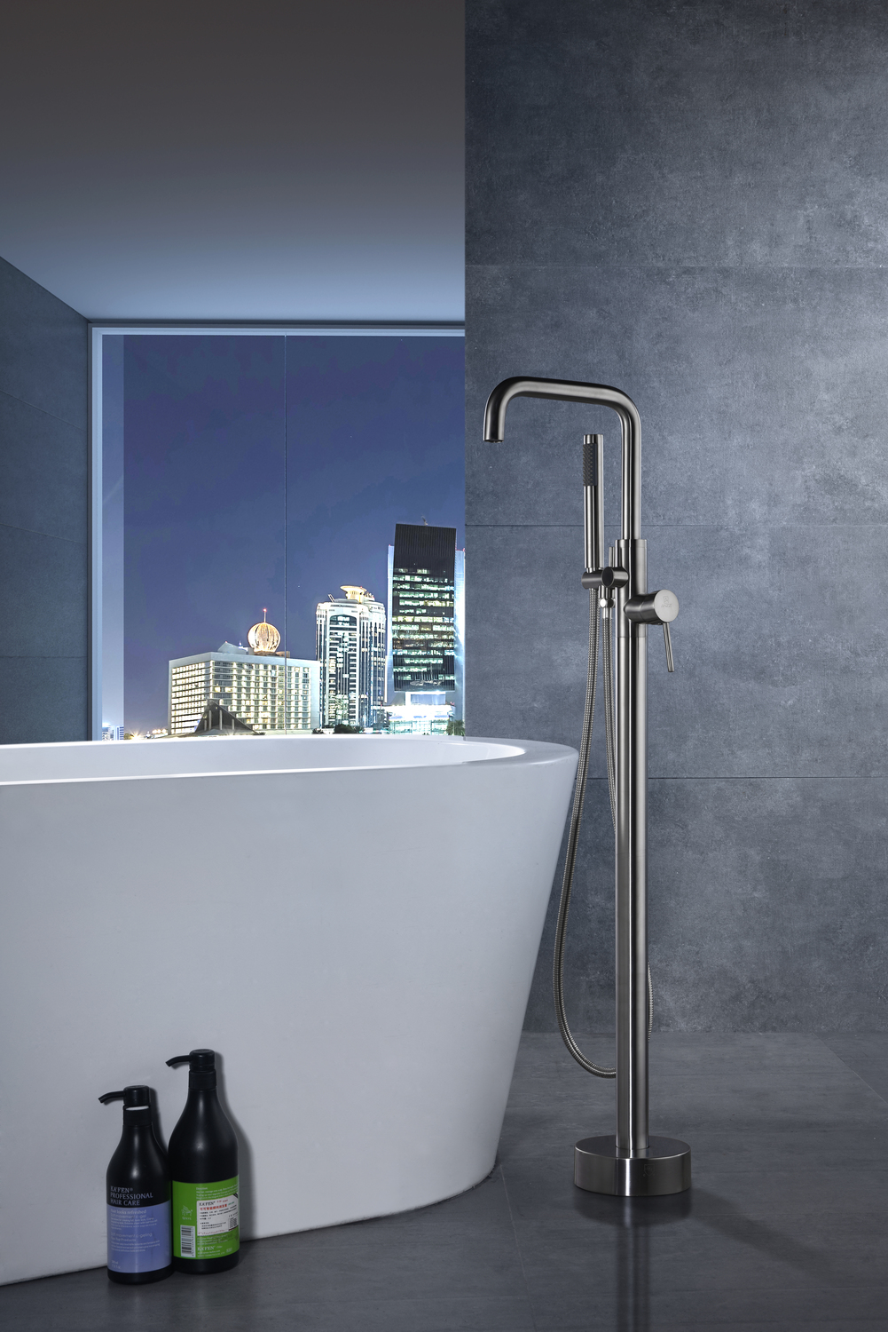 rubbed oil bronze shower fixtures Anzzi BATHROOM - Faucets - Bathtub Faucets - Freestanding Nickel