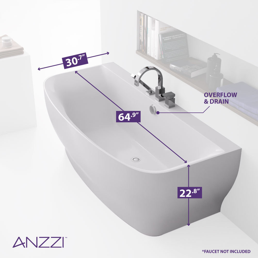 bear claw tub Anzzi BATHROOM - Bathtubs - Freestanding Bathtubs - One Piece - Acrylic White