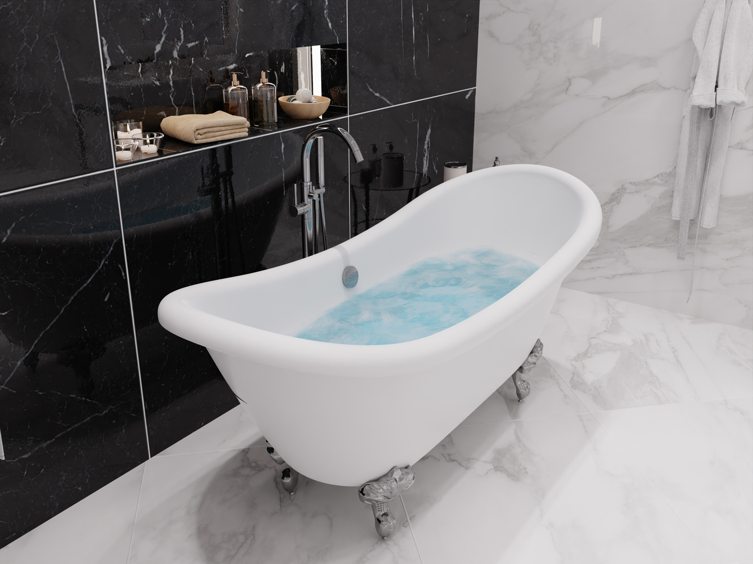 bathtub fitting in bathroom Anzzi BATHROOM - Bathtubs - Freestanding Bathtubs - One Piece - Acrylic White