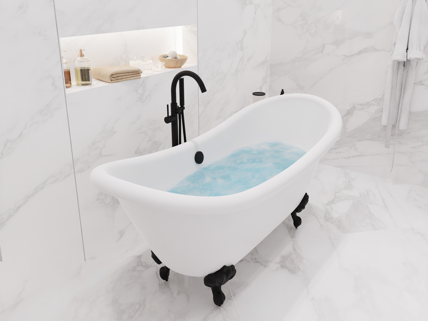best bathtub faucets Anzzi BATHROOM - Bathtubs - Freestanding Bathtubs - One Piece - Acrylic White