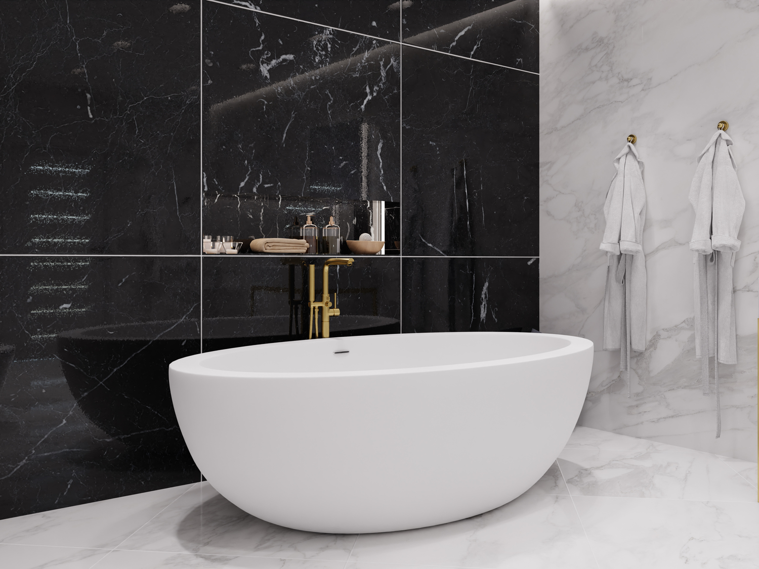 67 inch bathtub Anzzi BATHROOM - Bathtubs - Freestanding Bathtubs - One Piece - Man Made Stone White