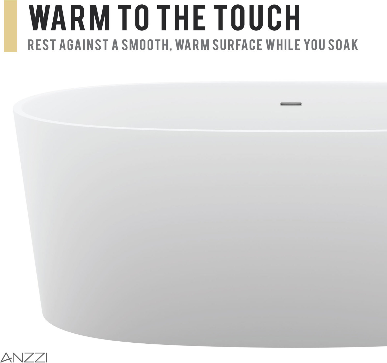 over the tub bath seat Anzzi BATHROOM - Bathtubs - Freestanding Bathtubs - One Piece - Man Made Stone White