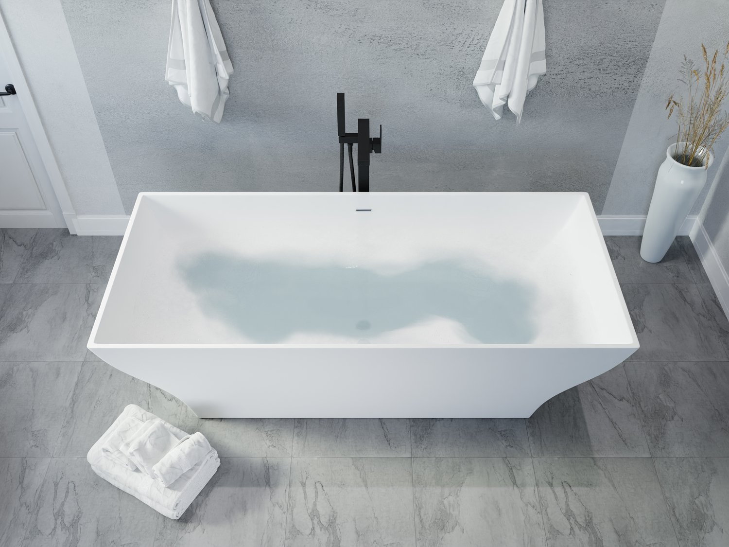 freestanding bath victorian Anzzi BATHROOM - Bathtubs - Freestanding Bathtubs - One Piece - Man Made Stone White