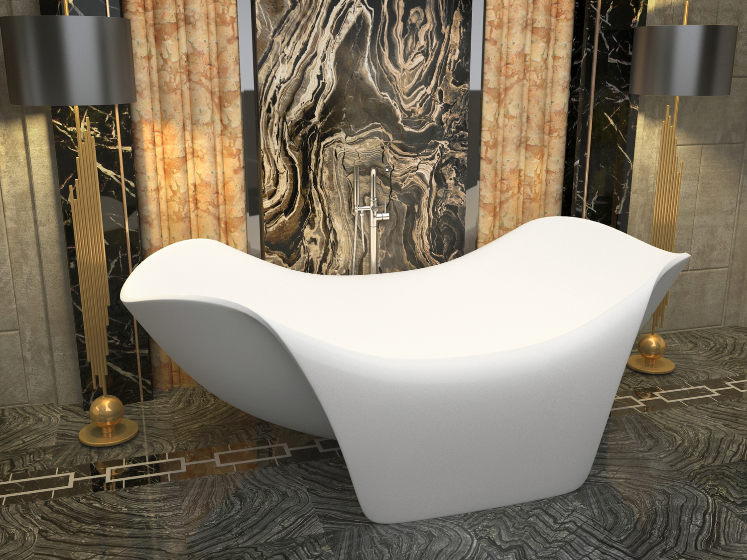 big bathtubs for two Anzzi BATHROOM - Bathtubs - Freestanding Bathtubs - One Piece - Man Made Stone White