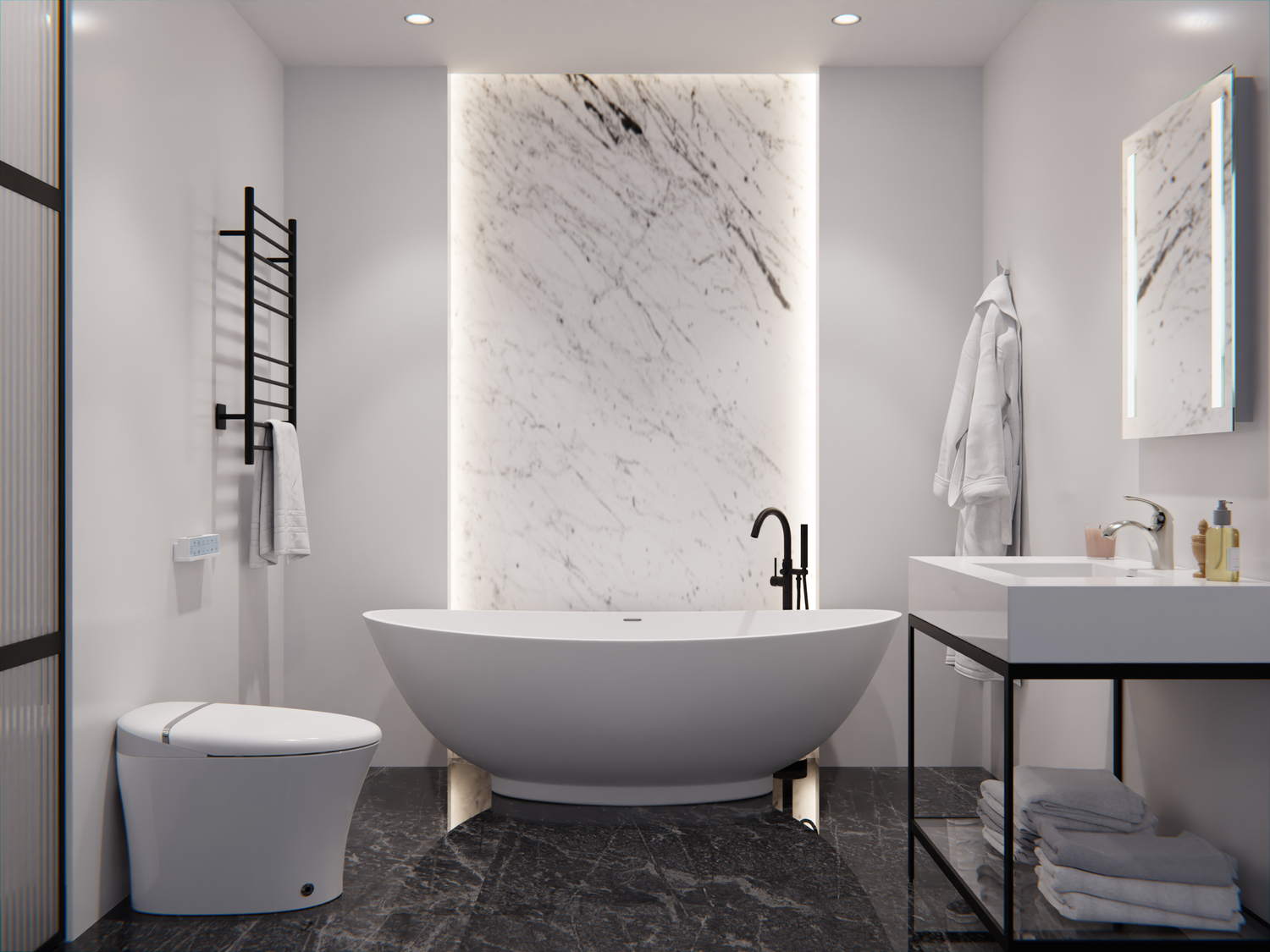 bathtub surface Anzzi BATHROOM - Bathtubs - Freestanding Bathtubs - One Piece - Man Made Stone White