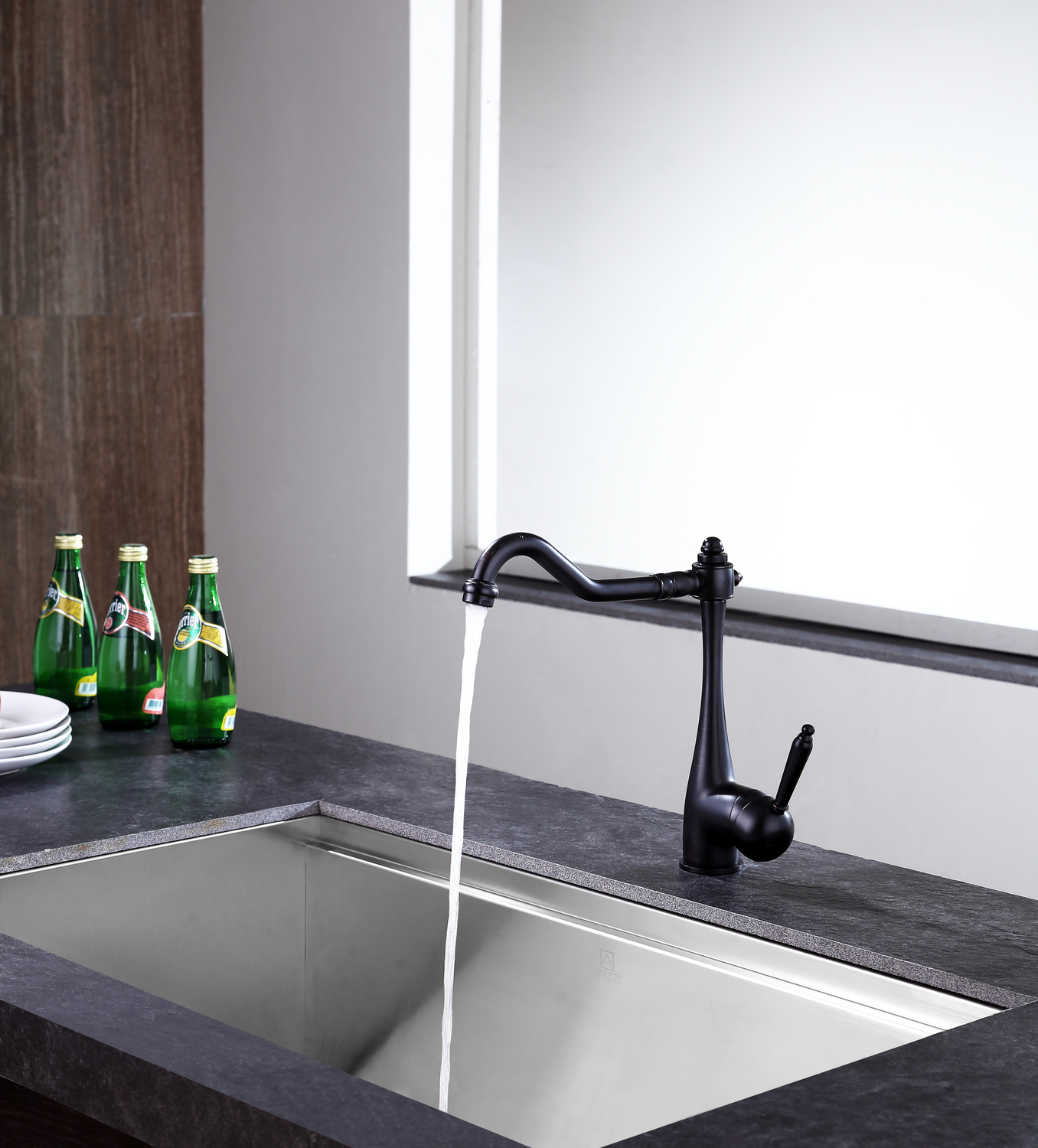 black matte kitchen sink faucet Anzzi KITCHEN - Kitchen Faucets - Standard Bronze