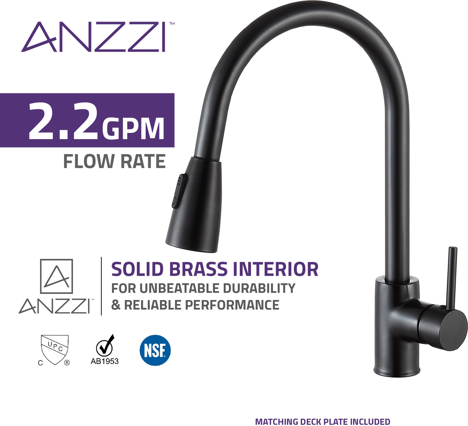faucet vanity Anzzi KITCHEN - Kitchen Faucets - Pull Out Bronze