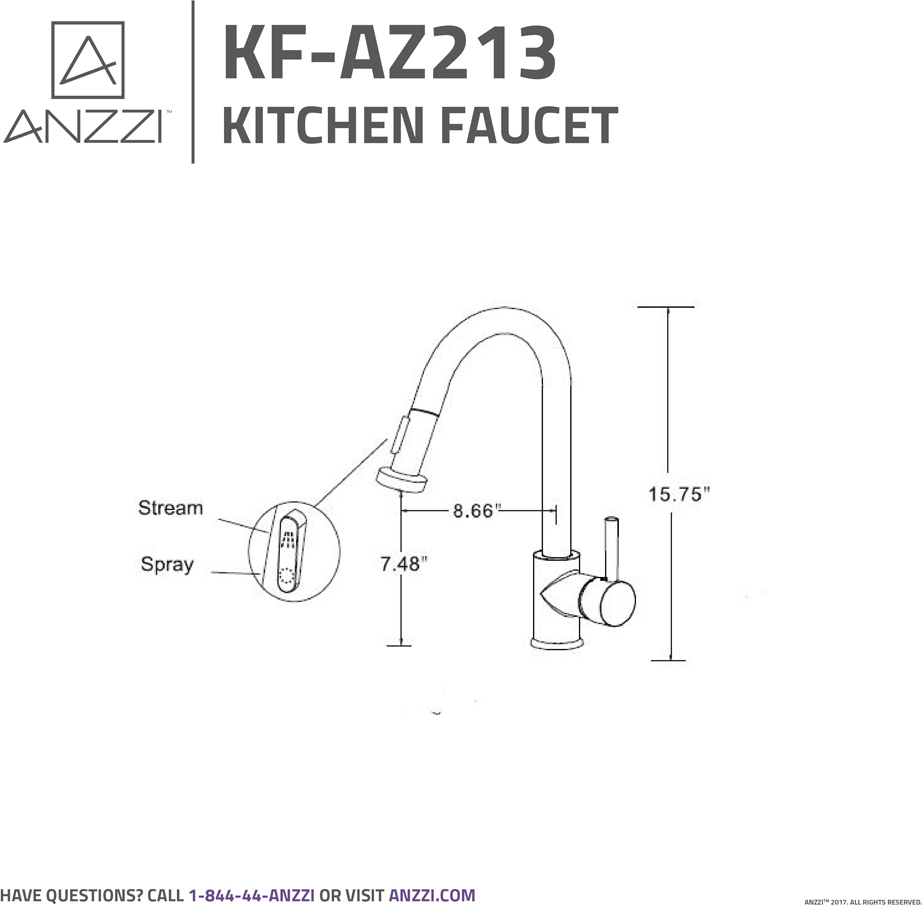 stainless for kitchen Anzzi KITCHEN - Kitchen Faucets - Pull Out Bronze