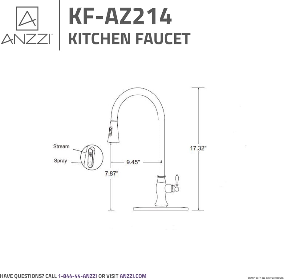tall kitchen sink faucet Anzzi KITCHEN - Kitchen Faucets - Pull Out Bronze