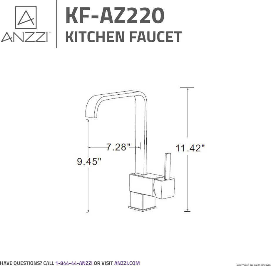 white kitchen sink with black faucet Anzzi KITCHEN - Kitchen Faucets - Standard Bronze