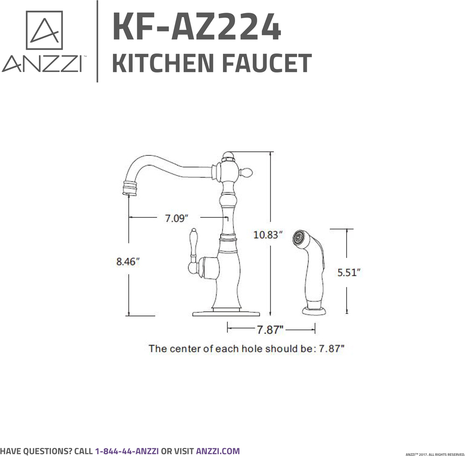kitchen sink faucet hole cover Anzzi KITCHEN - Kitchen Faucets - Standard Bronze