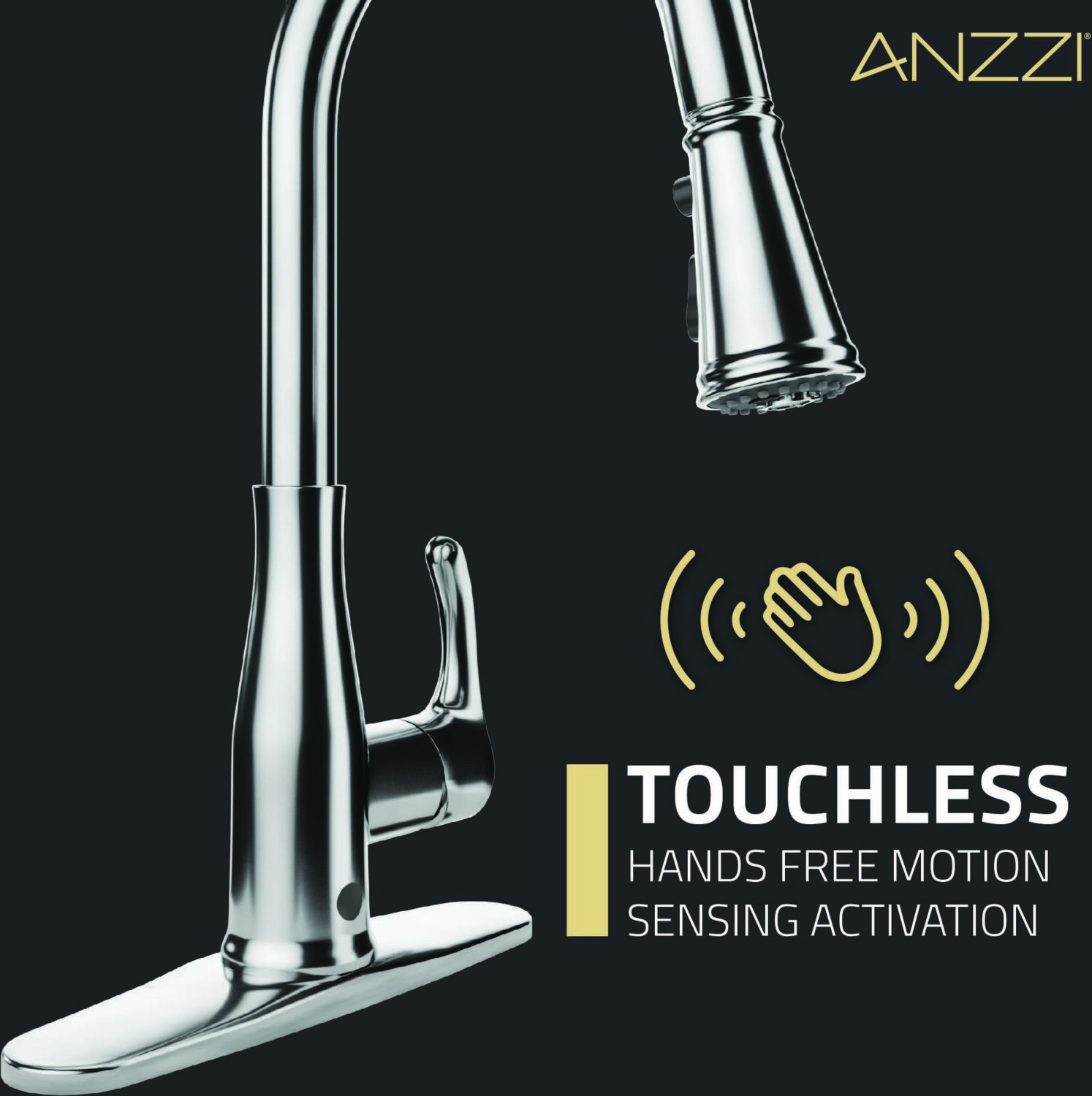 kitchen sink tap spray attachment Anzzi KITCHEN - Kitchen Faucets - Pull Down Silver