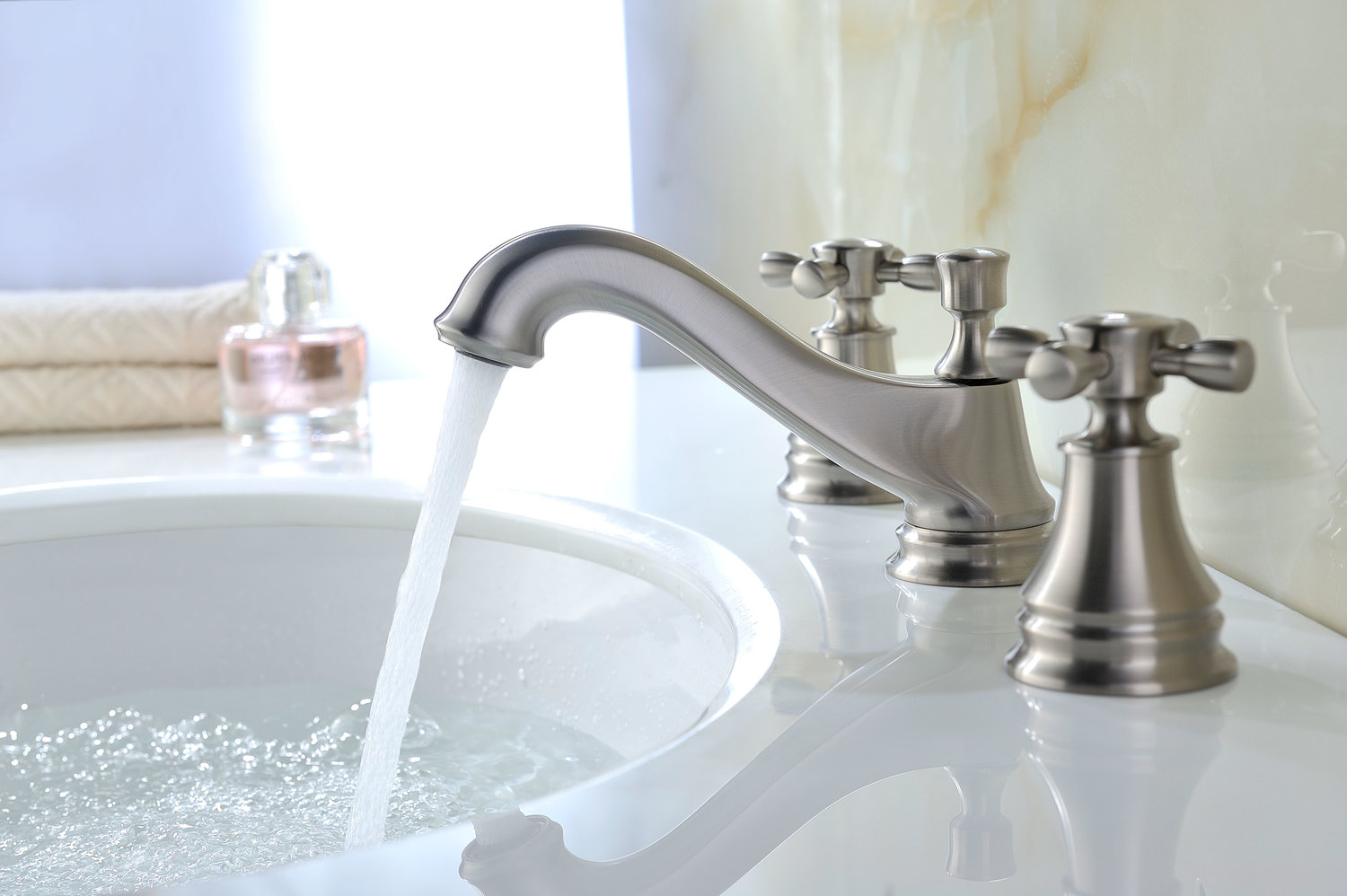 sink vessel Anzzi BATHROOM - Faucets - Bathroom Sink Faucets - Wide Spread Nickel