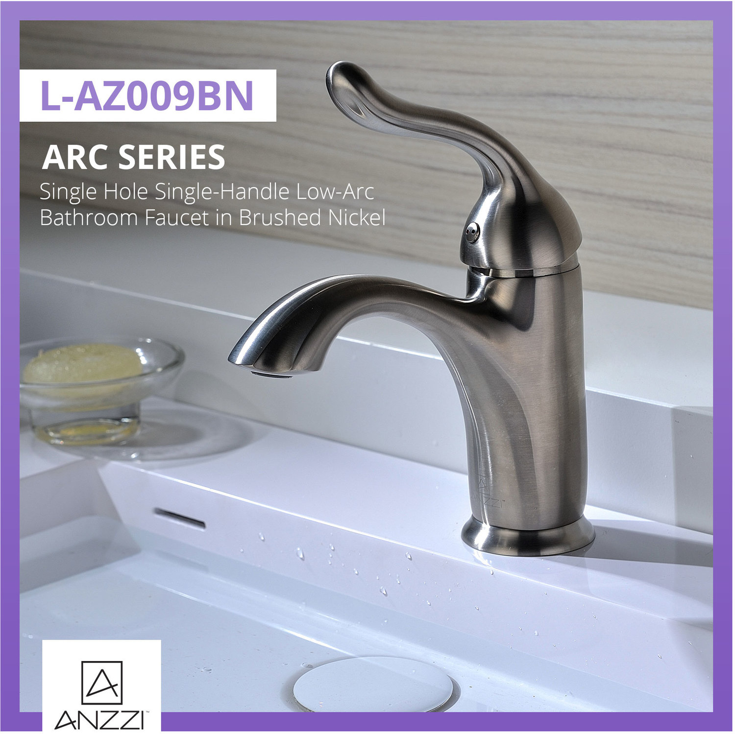  Anzzi BATHROOM - Faucets - Bathroom Sink Faucets - Single Hole Bathroom Faucets Nickel