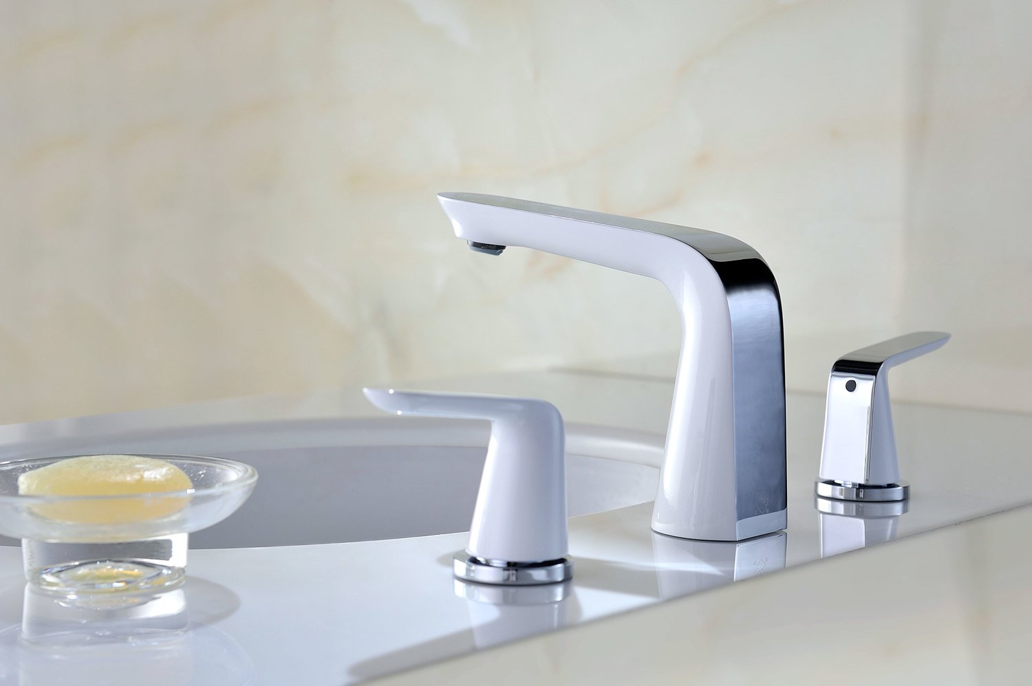 modern free standing vanity Anzzi BATHROOM - Faucets - Bathroom Sink Faucets - Wide Spread Chrome