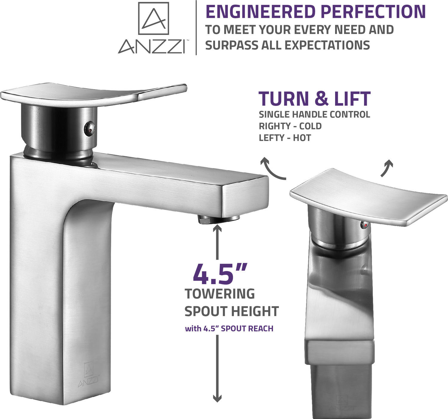 complete bathroom sink Anzzi BATHROOM - Faucets - Bathroom Sink Faucets - Single Hole Nickel