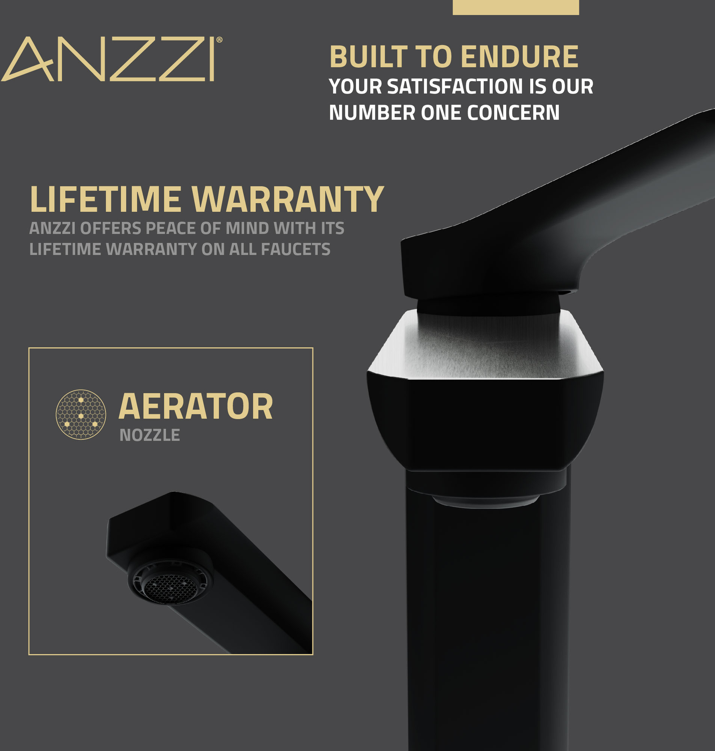 bathroom sinks and counter tops Anzzi BATHROOM - Faucets - Bathroom Sink Faucets - Single Hole Black