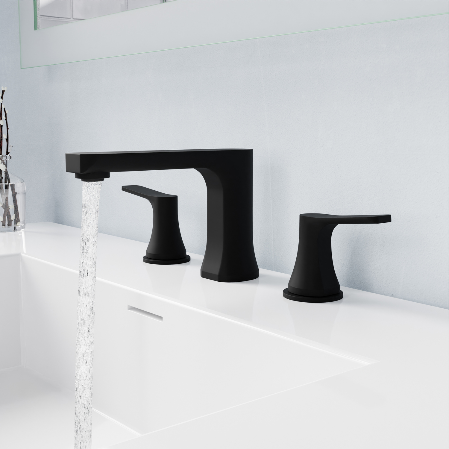 faucet water fall Anzzi BATHROOM - Faucets - Bathroom Sink Faucets - Wide Spread Black