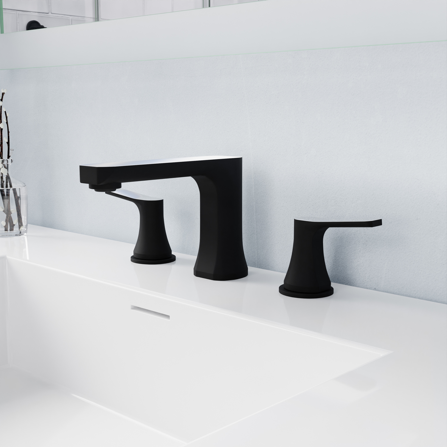 black single bathroom faucet Anzzi BATHROOM - Faucets - Bathroom Sink Faucets - Wide Spread Black