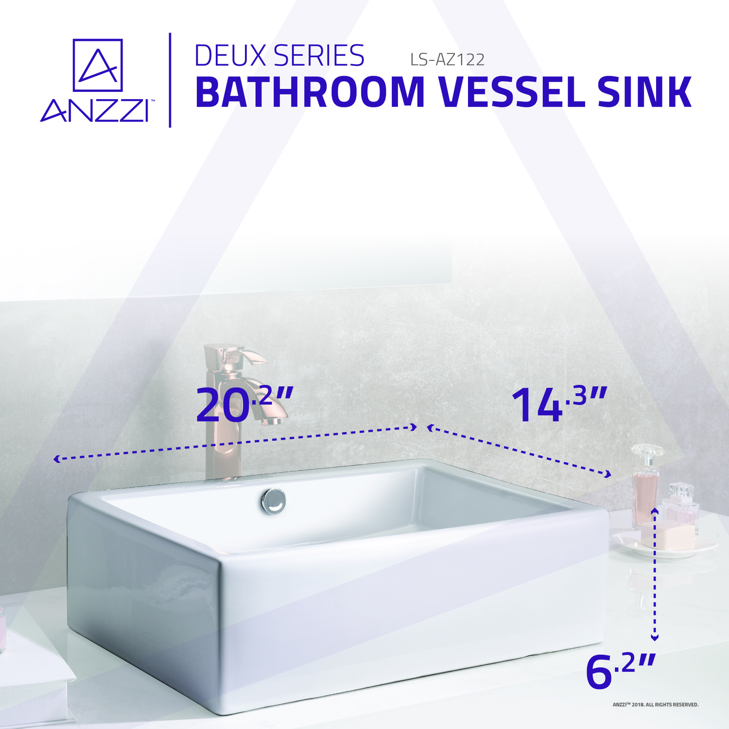 under sink white cabinet Anzzi BATHROOM - Sinks - Vessel - Ceramic / Procelain White
