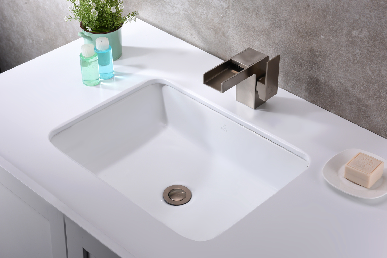 bathroom basin installation Anzzi BATHROOM - Sinks - Under Mount - Ceramic / Procelain White