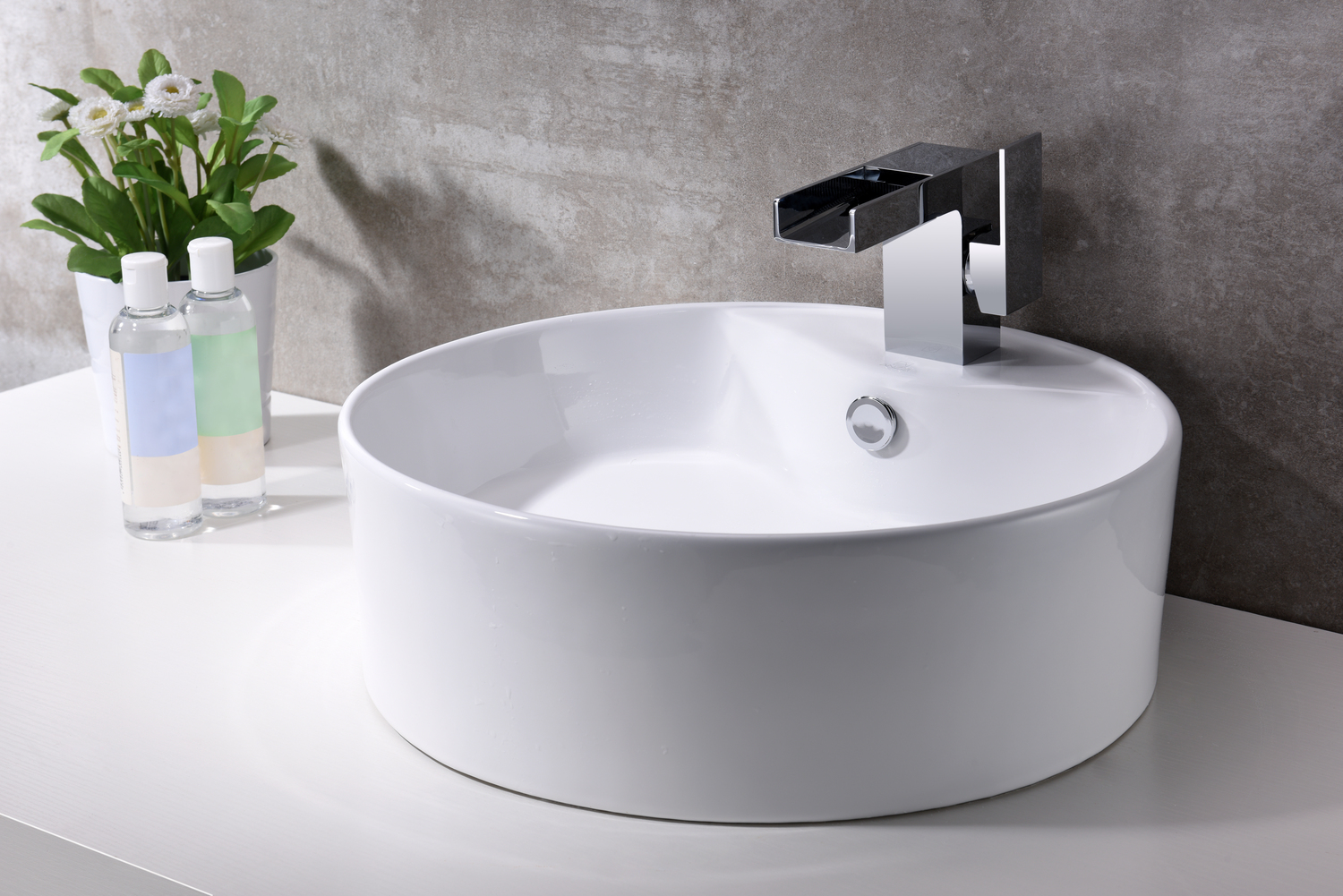 bathroom sink cabinets Anzzi BATHROOM - Sinks - Vessel - Ceramic / Procelain White