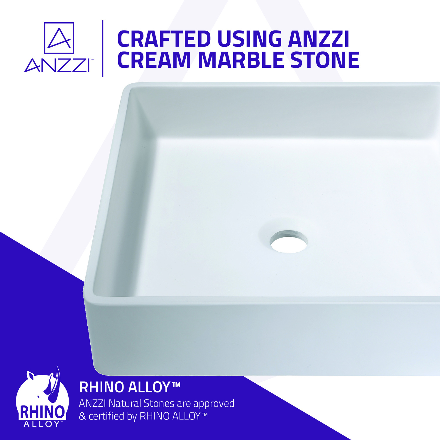 white vanity countertop Anzzi BATHROOM - Sinks - Vessel - Man Made Stone White