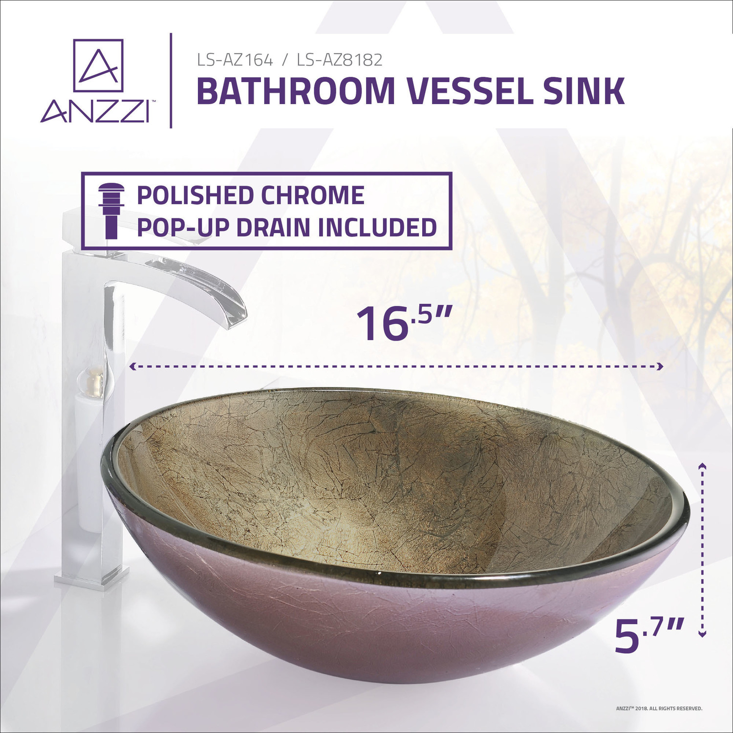 15 undermount bathroom sink Anzzi BATHROOM - Sinks - Vessel - Tempered Glass Multi-Colored