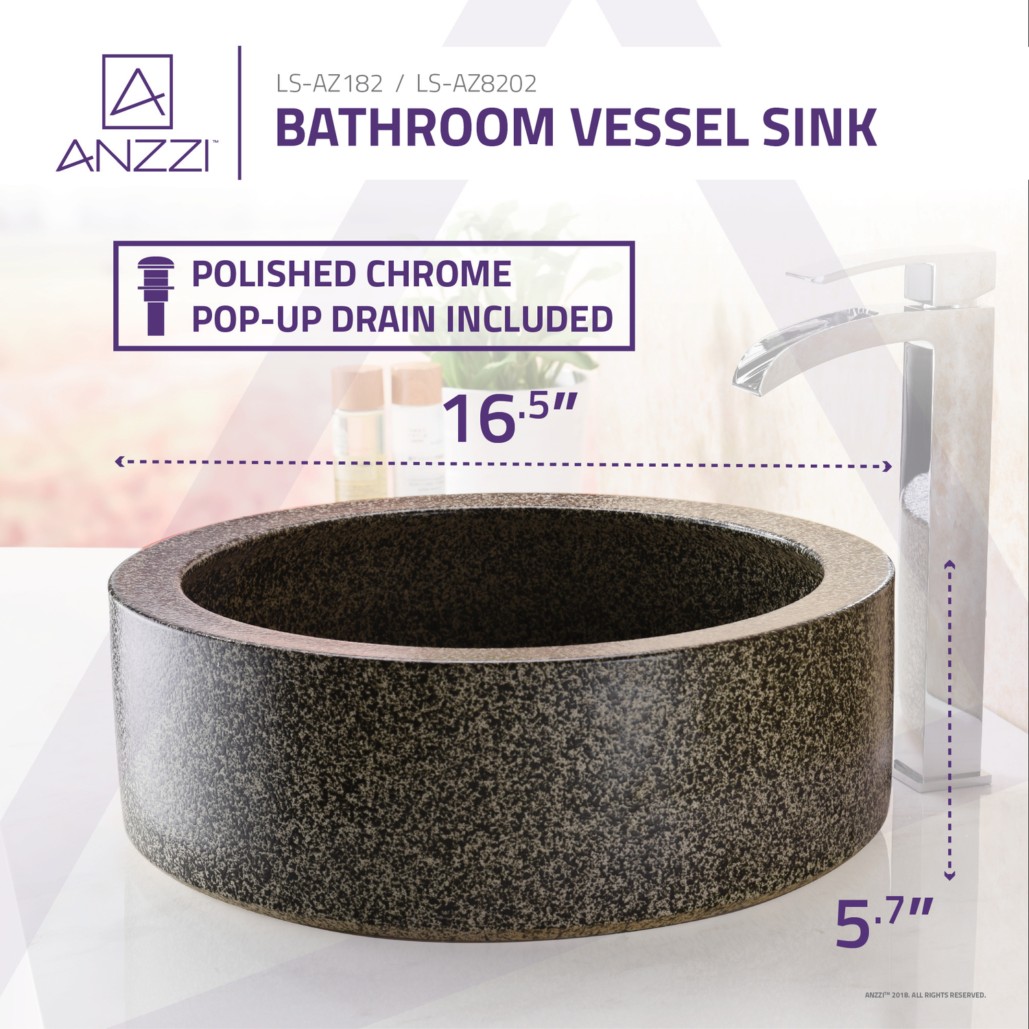 bathroom green vanity Anzzi BATHROOM - Sinks - Vessel - Tempered Glass Multi-Colored