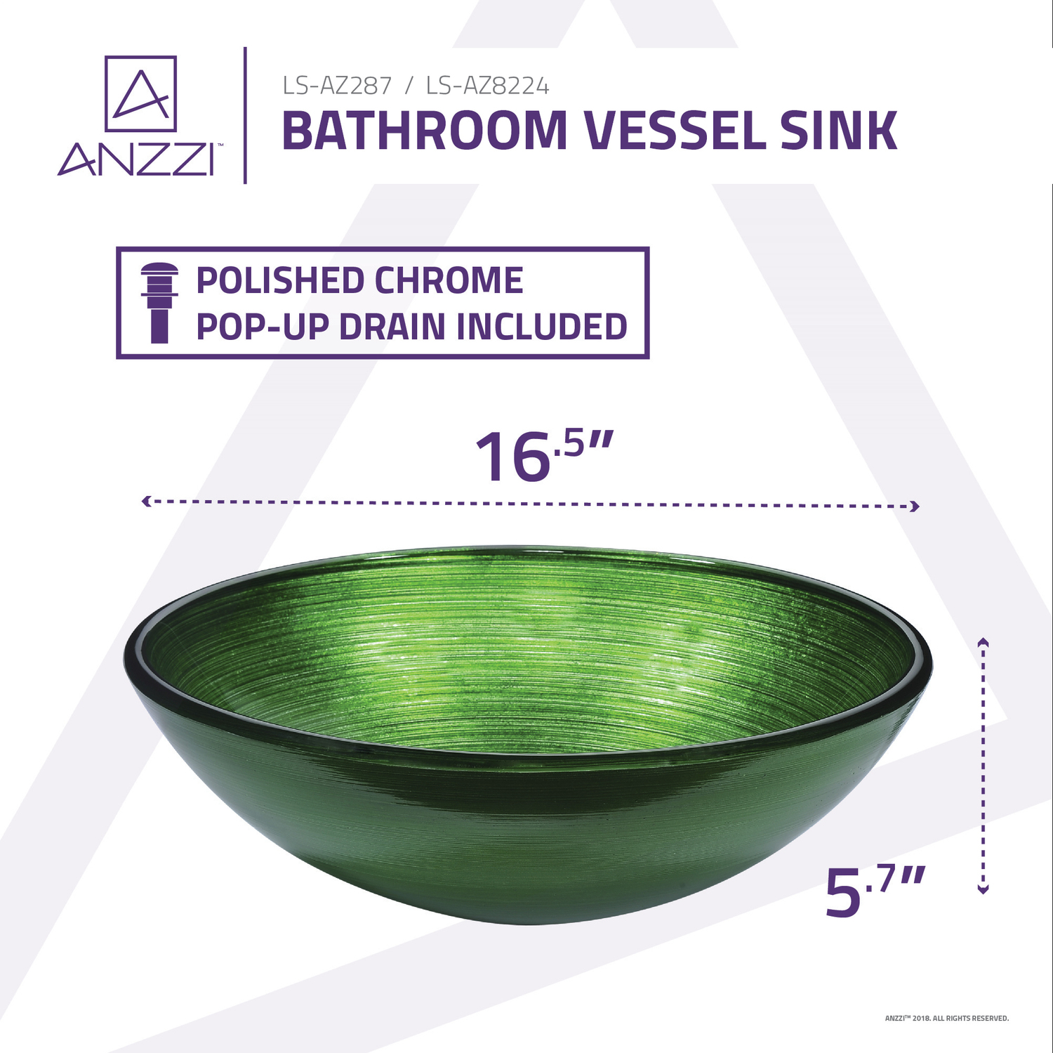 custom vanity tops with sink Anzzi BATHROOM - Sinks - Vessel - Tempered Glass Green