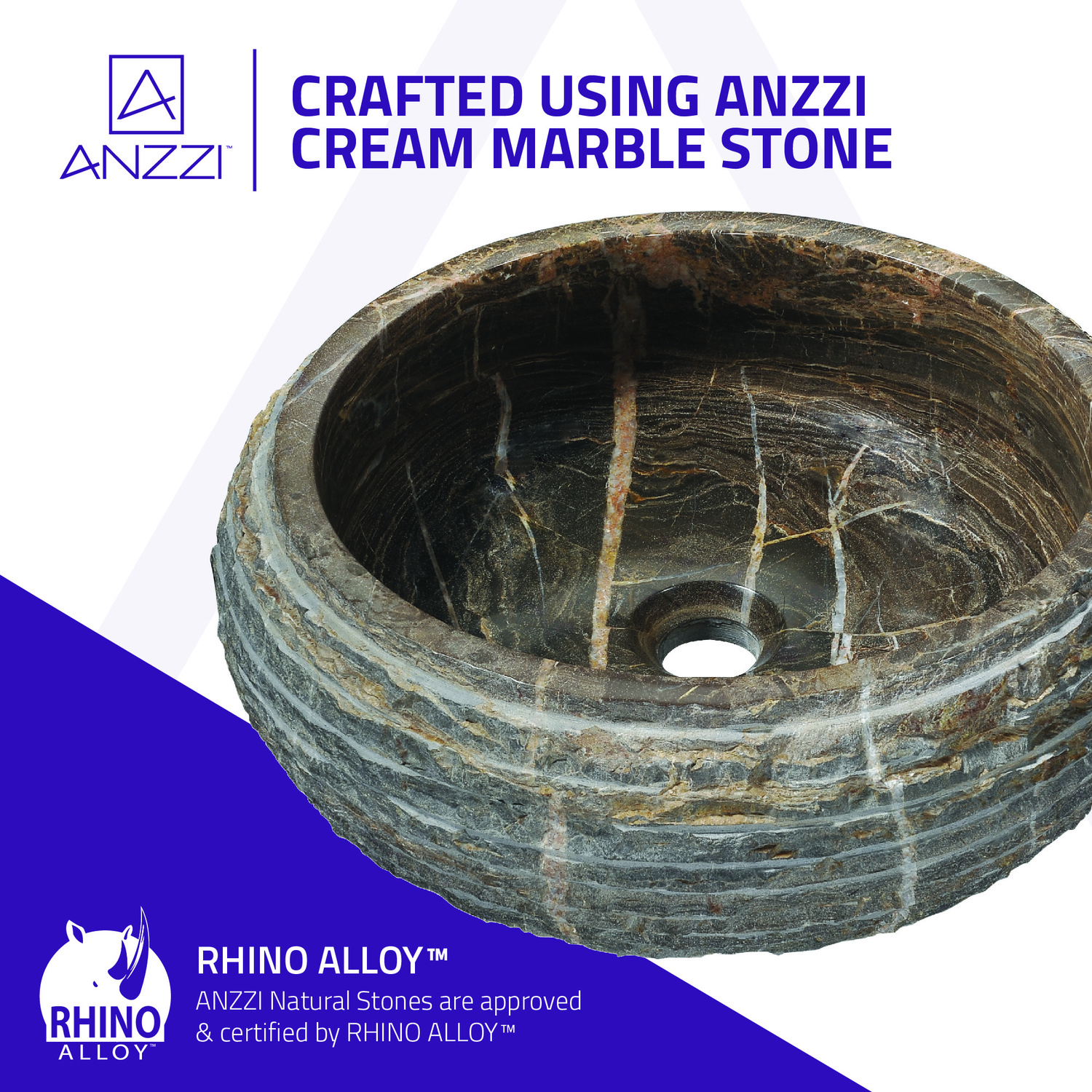 best vanity brands Anzzi BATHROOM - Sinks - Vessel - Man Made Stone Brown