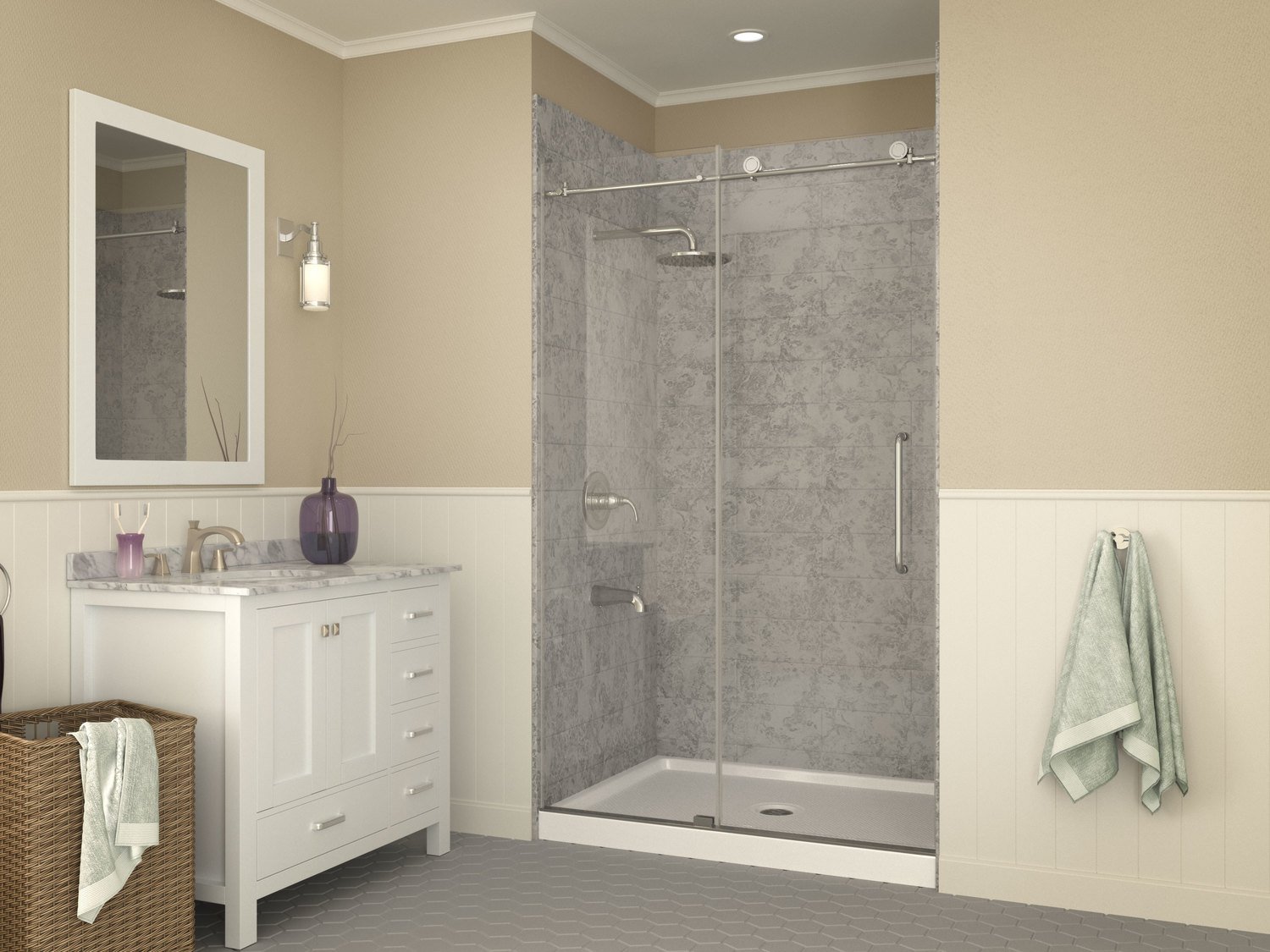 base for bathroom Anzzi SHOWER - Shower Bases - Single Threshold White