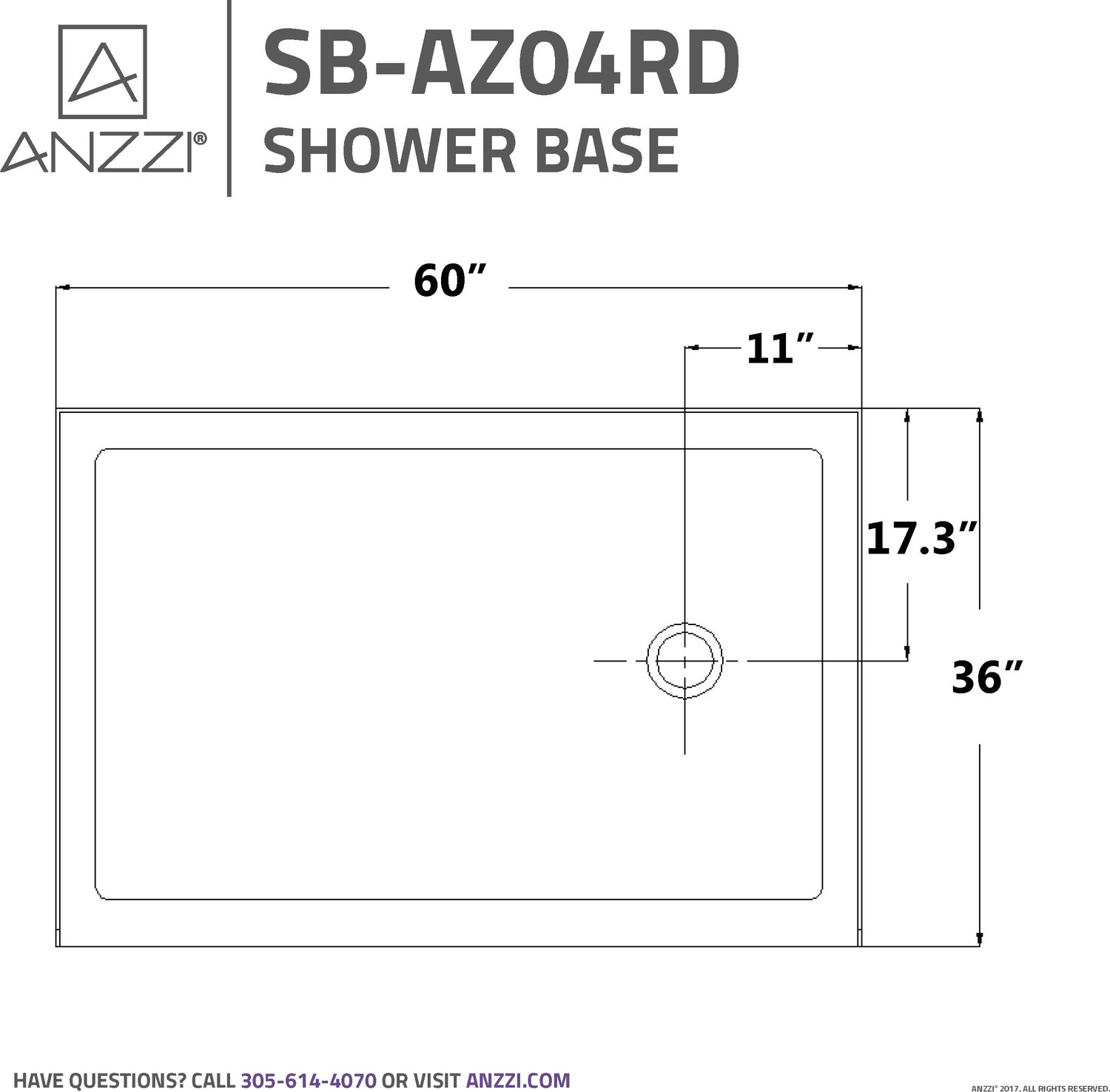step in shower base Anzzi SHOWER - Shower Bases - Single Threshold White