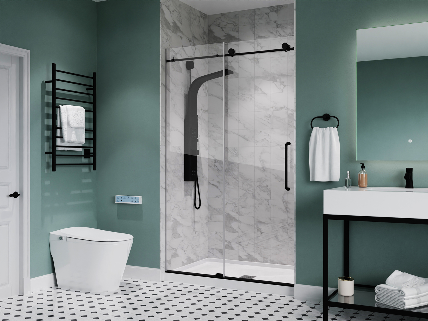 48 x 32 shower pan center drain Anzzi SHOWER - Shower Bases - Single Threshold White