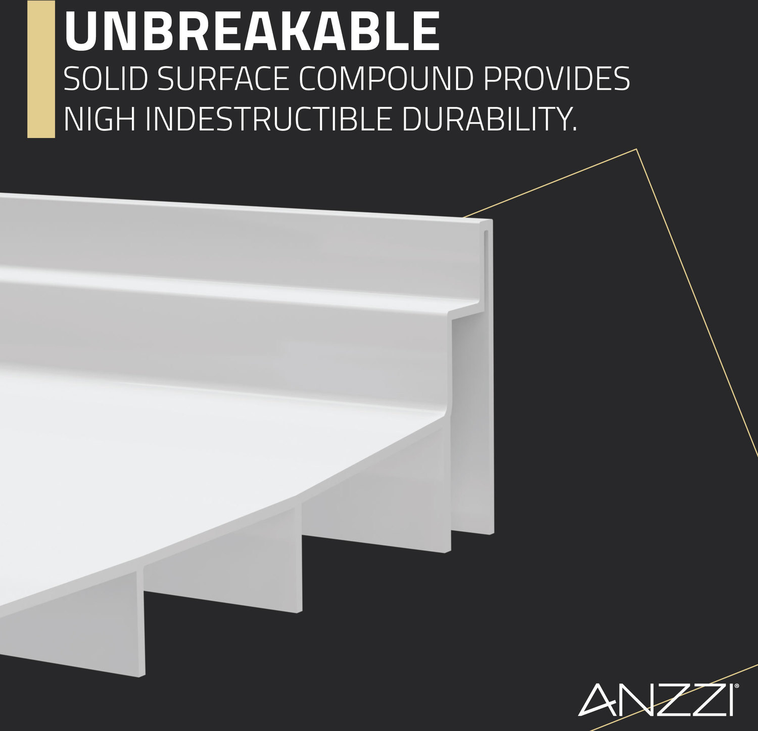 liner for shower base Anzzi SHOWER - Shower Bases - Single Threshold White