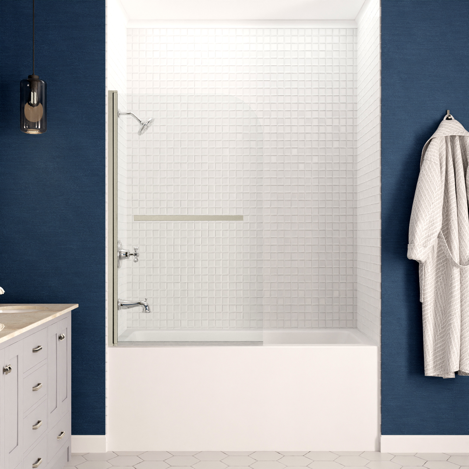 over tile bath trim Anzzi BATHROOM - Bathtubs - Drop-in Bathtub - Alcove - Soaker White