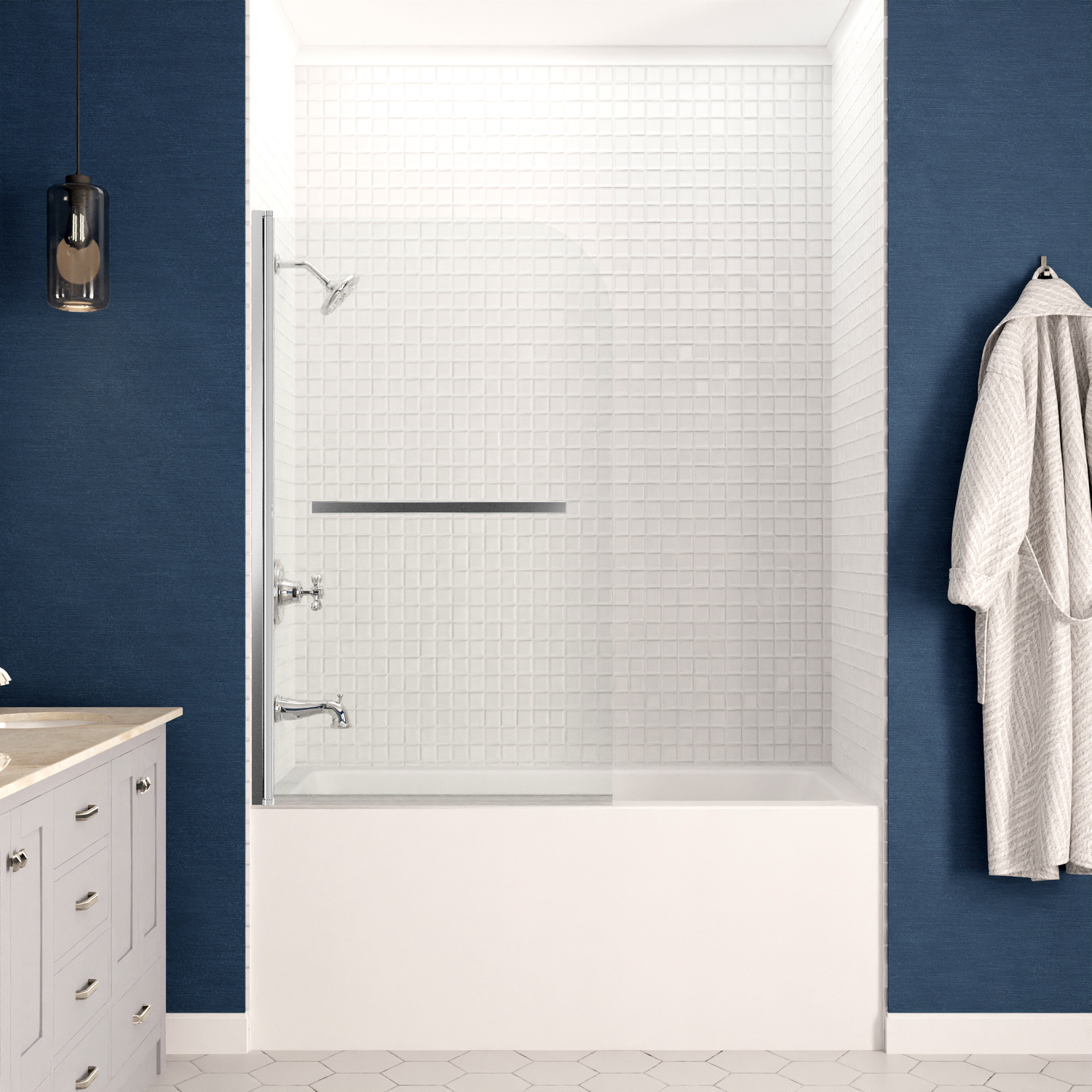 matte white freestanding tub Anzzi BATHROOM - Bathtubs - Drop-in Bathtub - Alcove - Soaker White